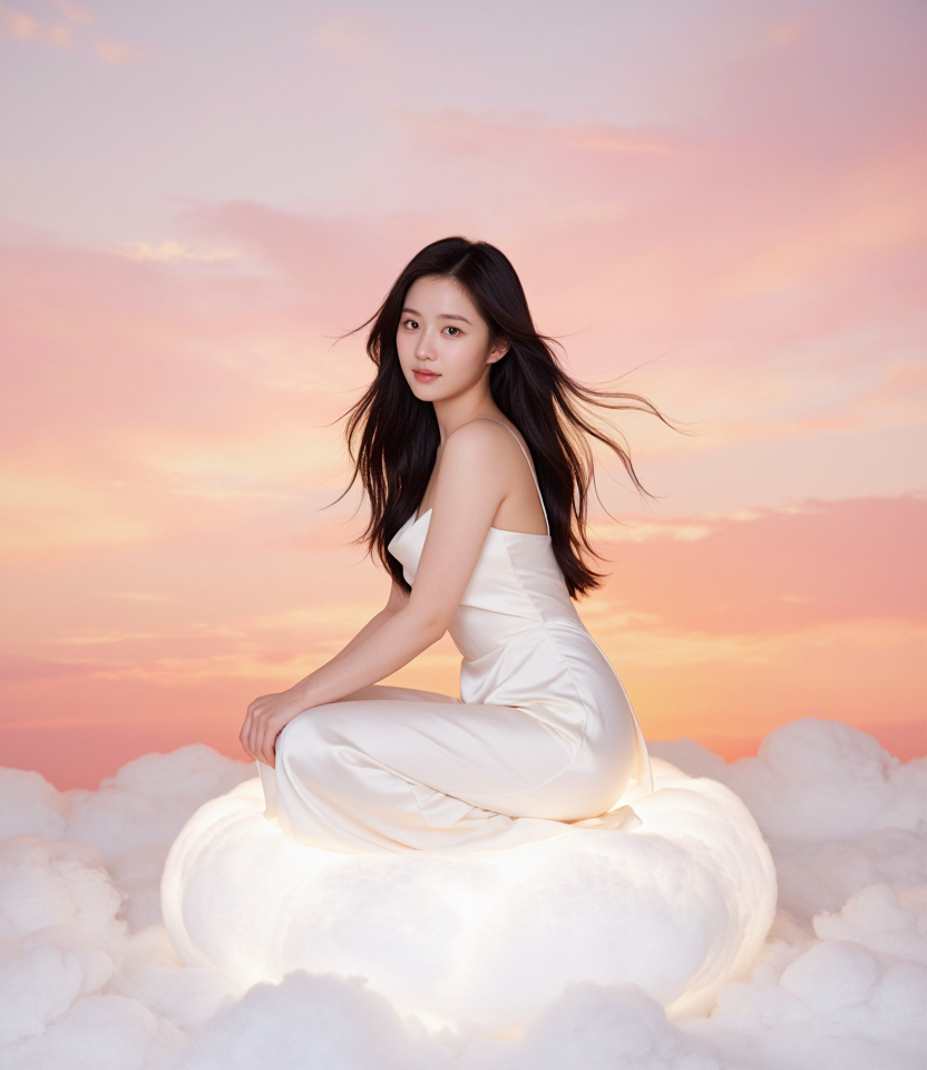 구름 위 소녀