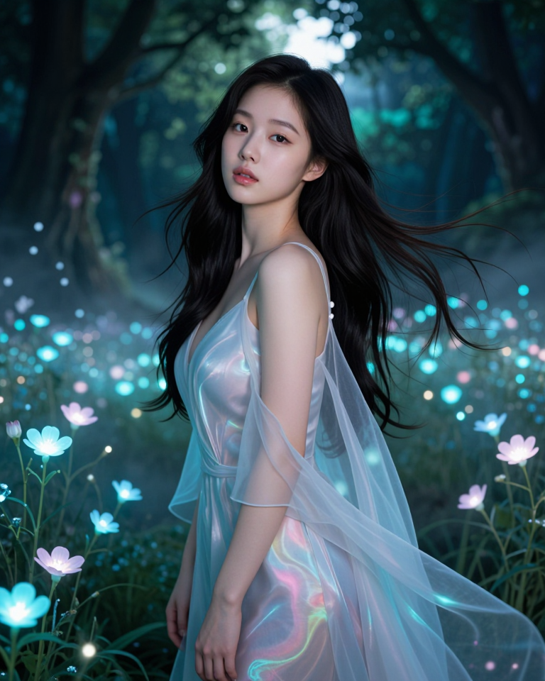 빛나는 꽃밭의 소녀